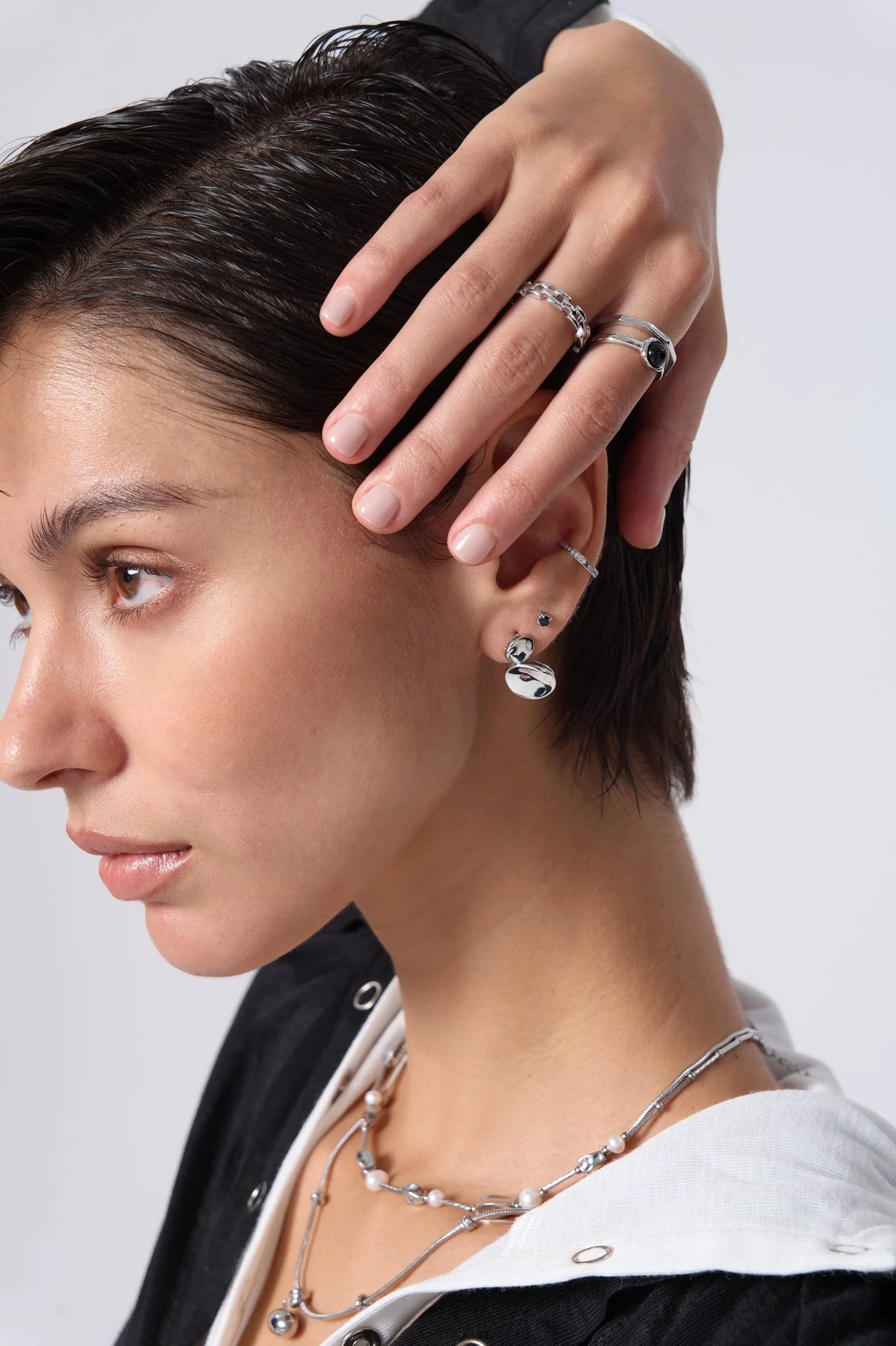 Angela Duo Disk Earrings - Image 3