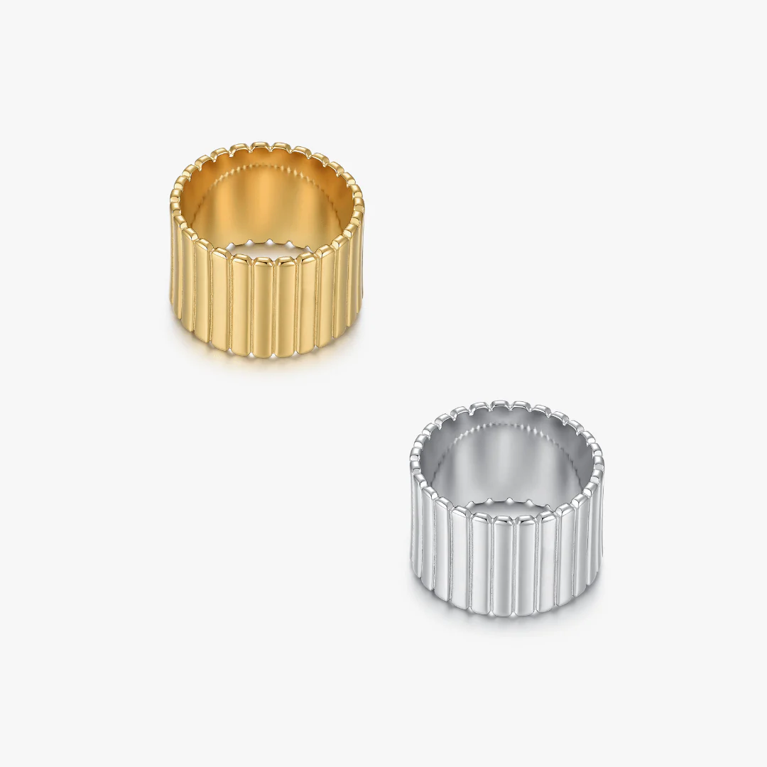 Bold Fluted Band Ring