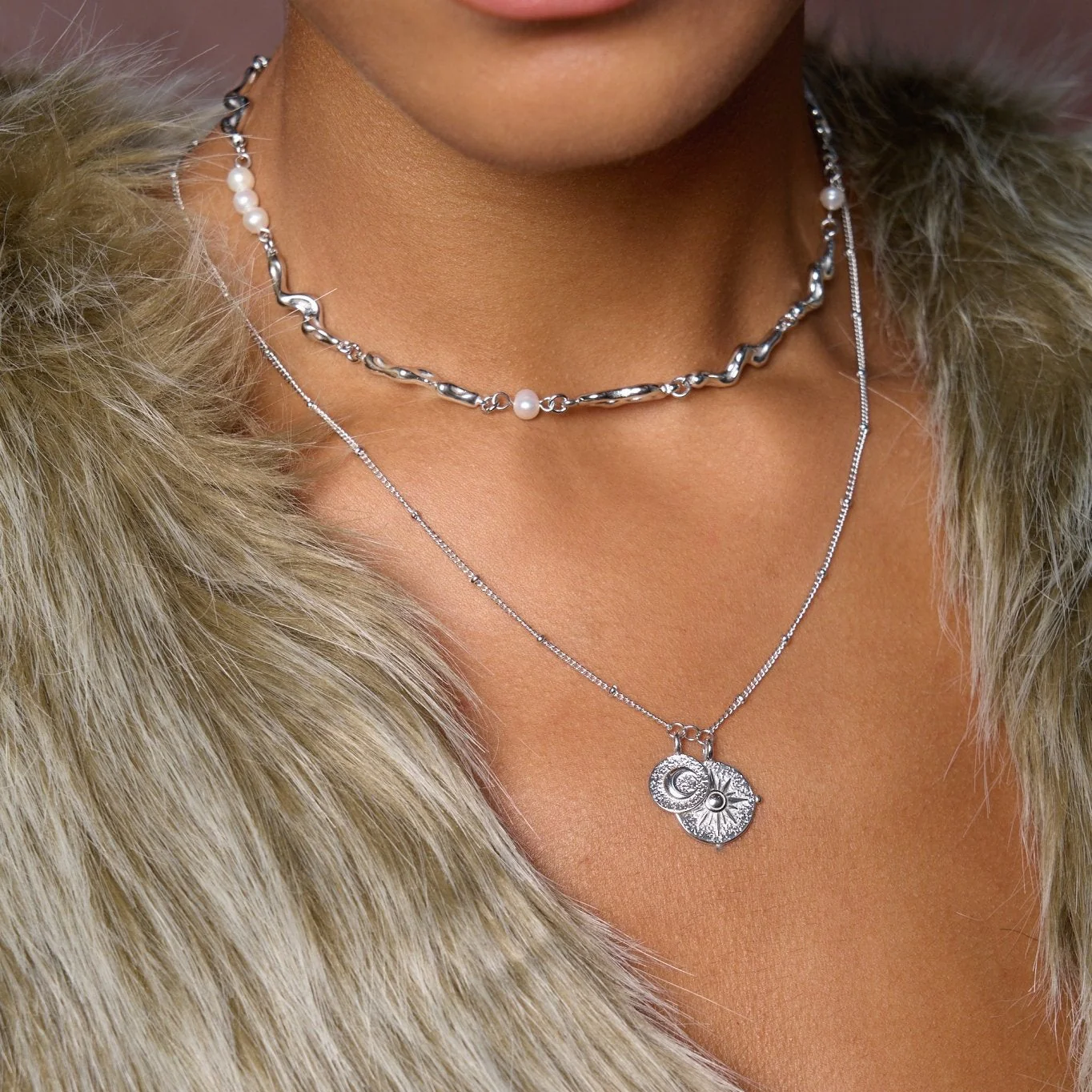 Celestial Duo Necklace - Image 3