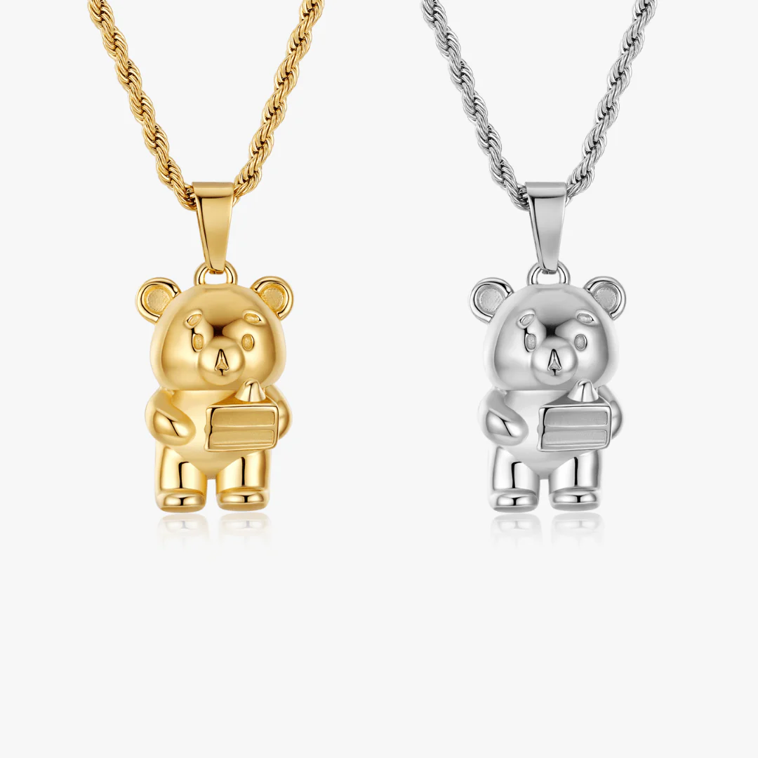 Flaire Bear Eats Cake Necklace
