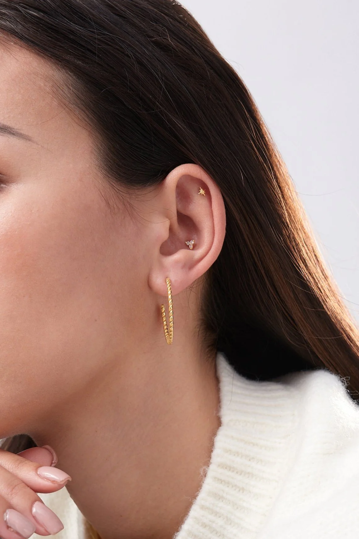 Flat Twisted Hoops - Image 4