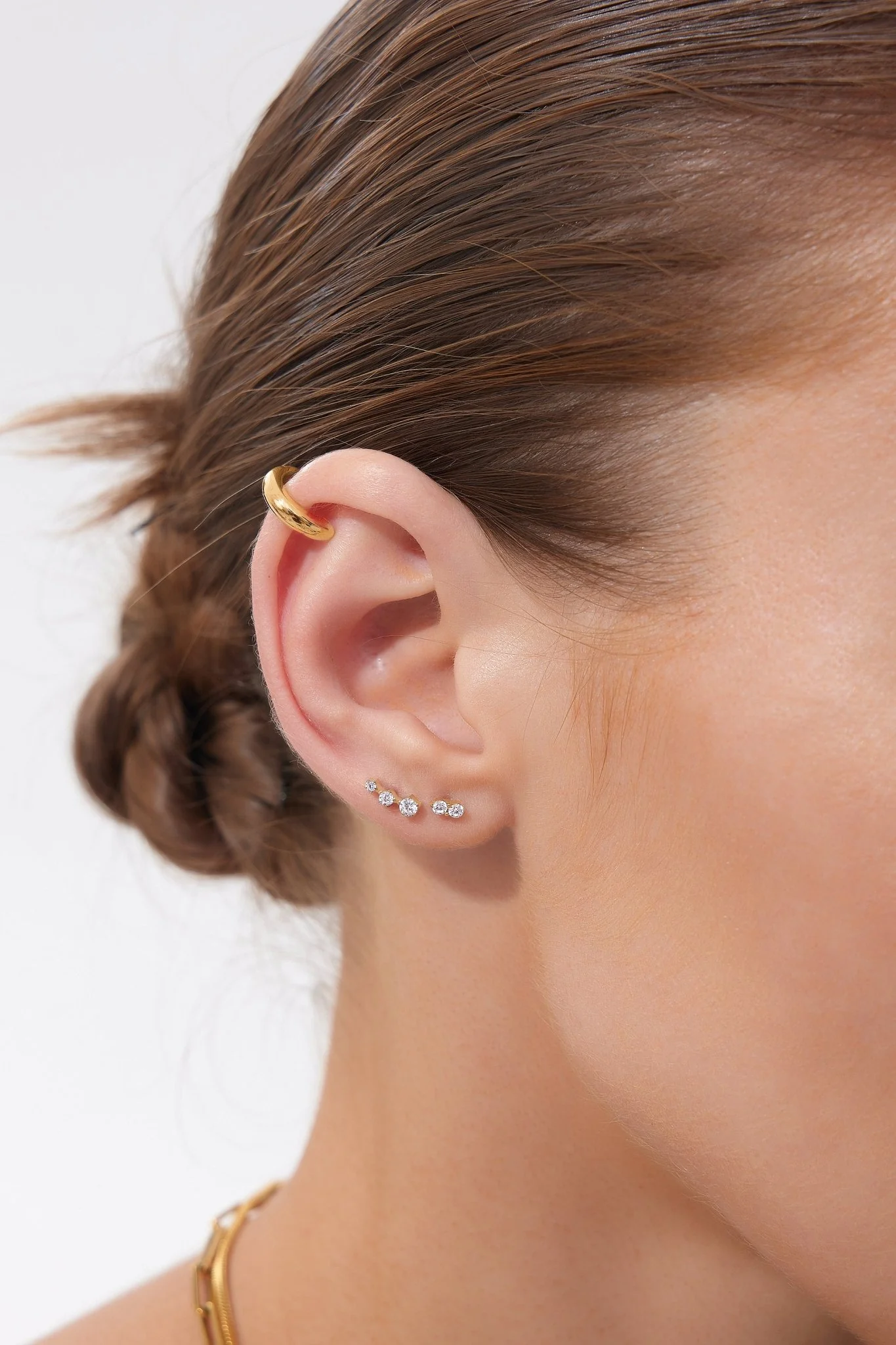 Mini Shimmer CZ Titanium Flat Back Stud (Single) - Image 3