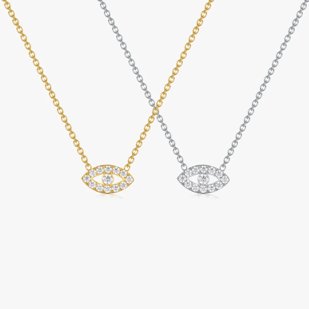 Pave Eye Necklace