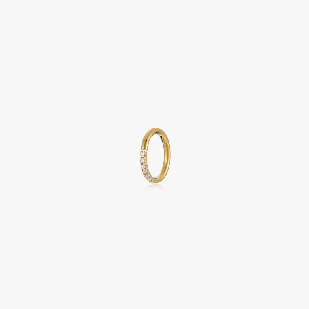 Pave Front Gem Titanium Clicker Hoop (Single) - Image 3