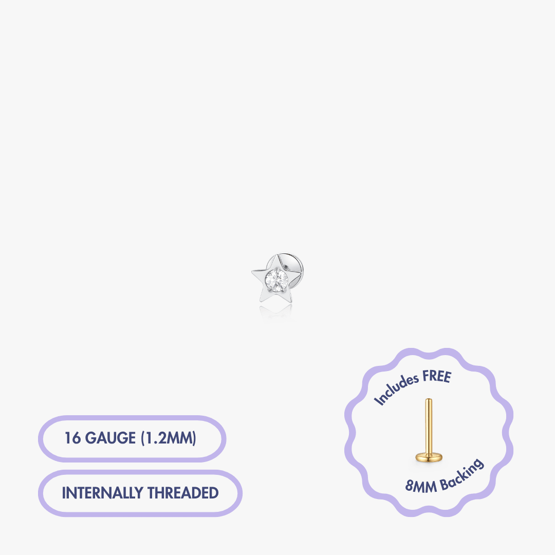 Polaris Star Gem Flat Back Stud (Single) - Image 4