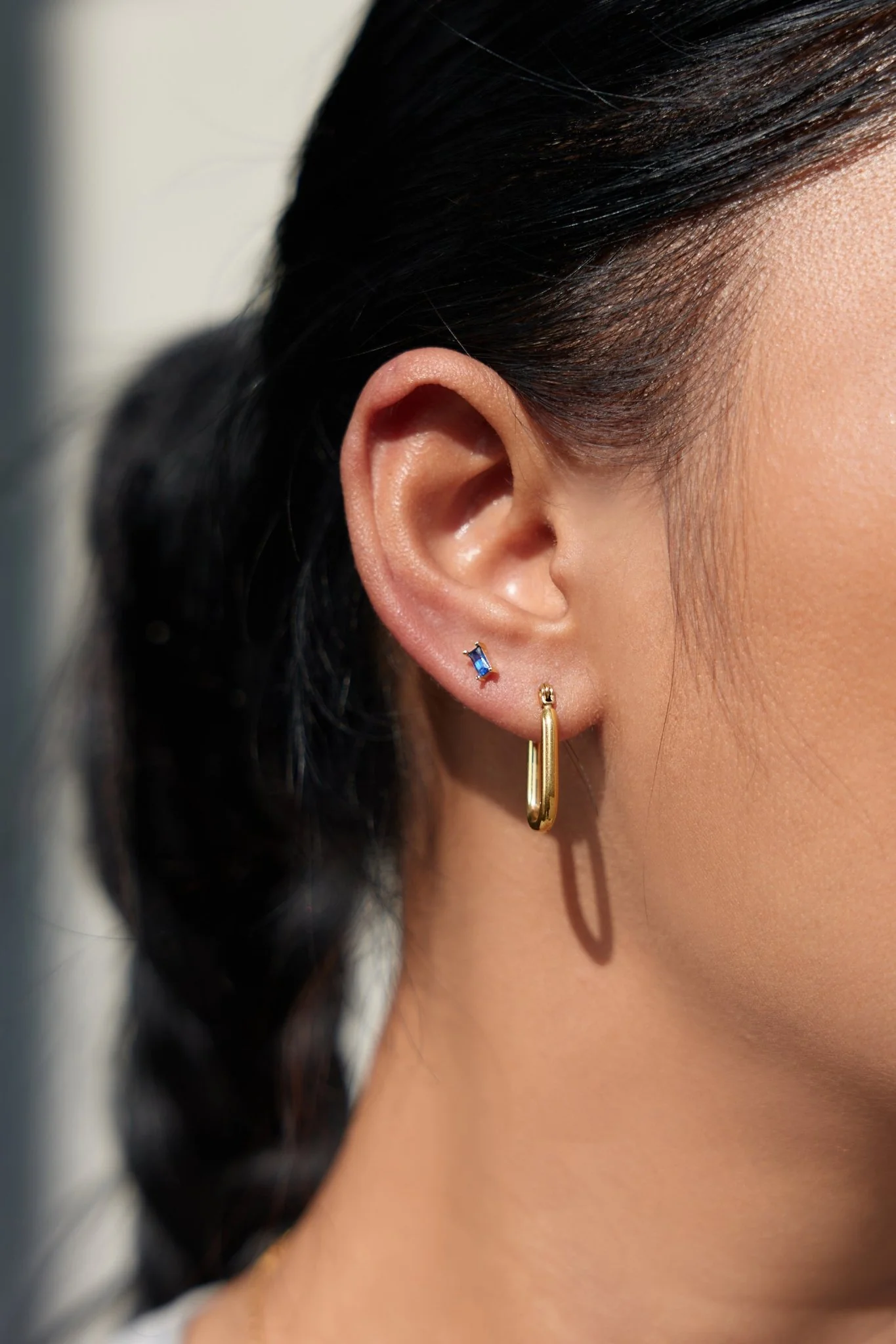 Rectangle Studs in Gold - Image 3