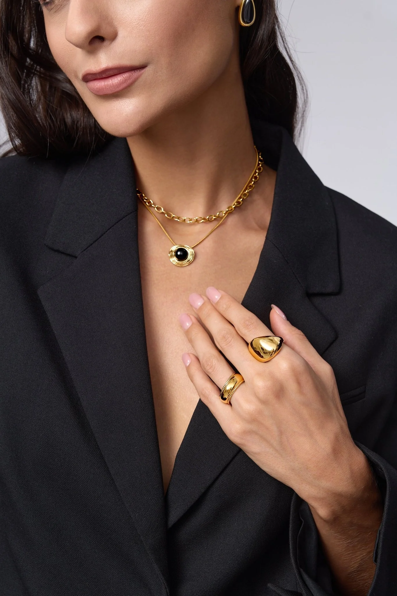 Rhea Sculptural Dome Ring - Image 2