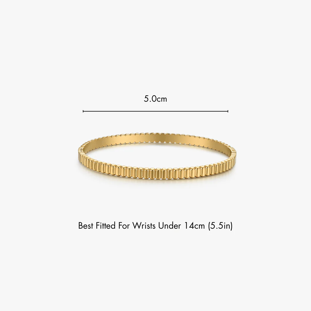 Ribbed Stacker Cuff Bangle - Image 6