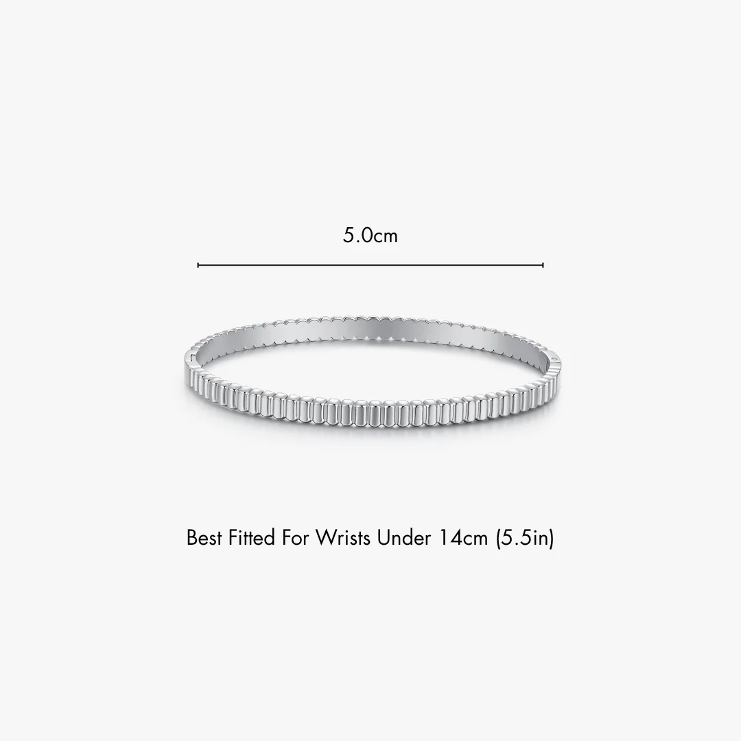Ribbed Stacker Cuff Bangle - Image 8