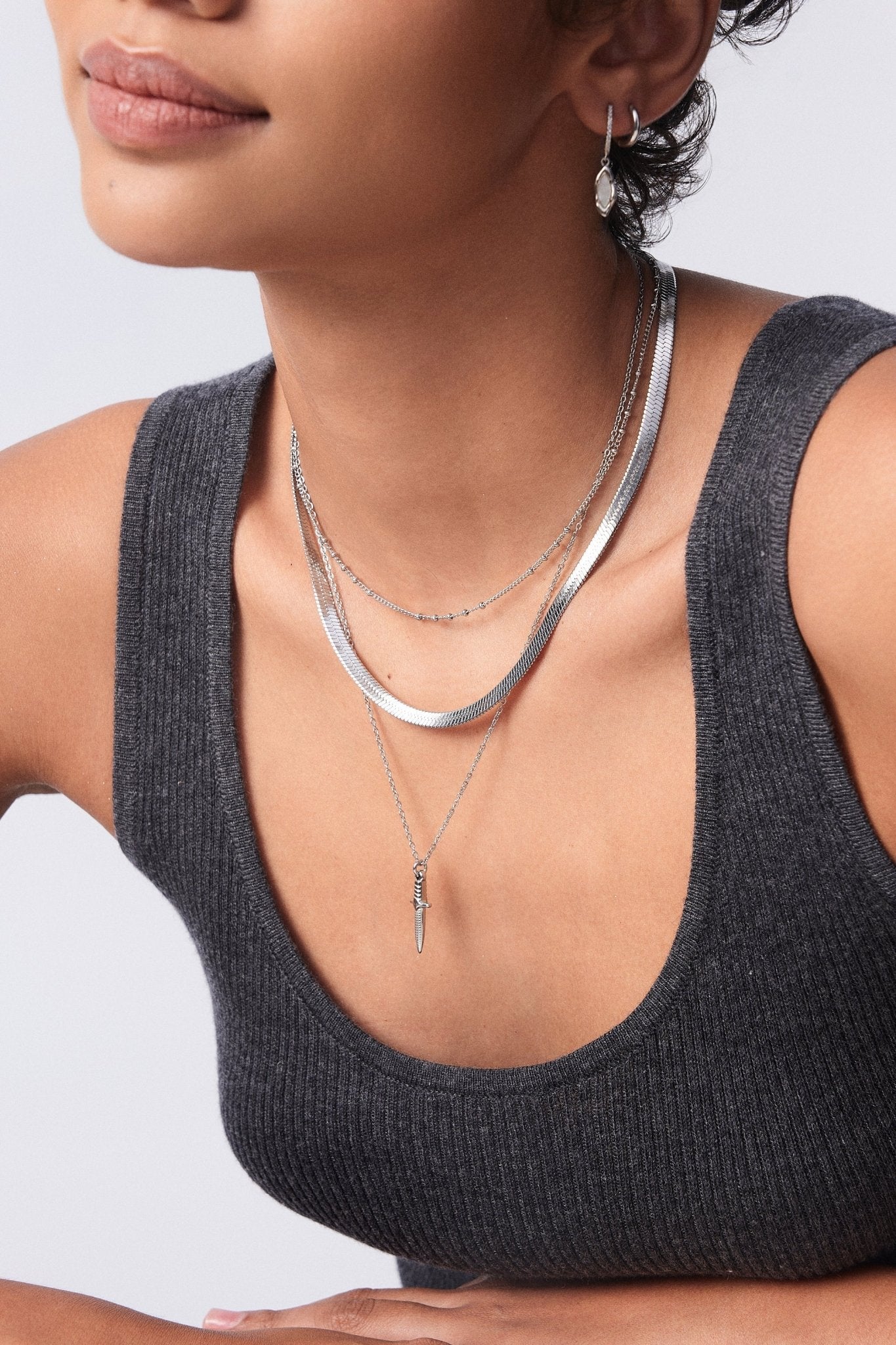 Thick Herringbone Necklace (Unisex) - Image 9